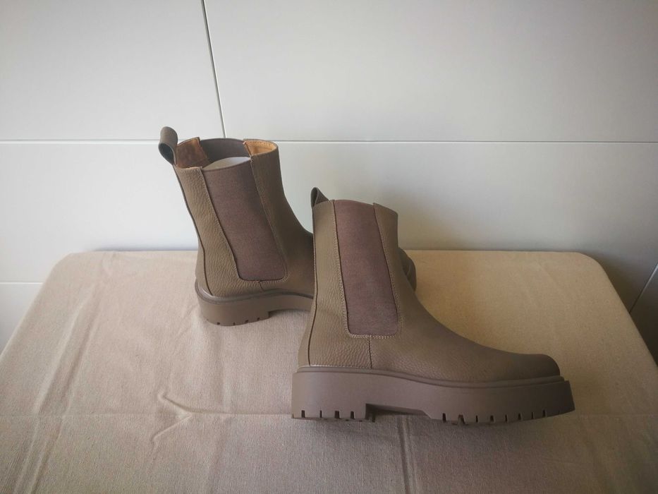Botins verde caqui com plataforma Seaside 39 NOVOS