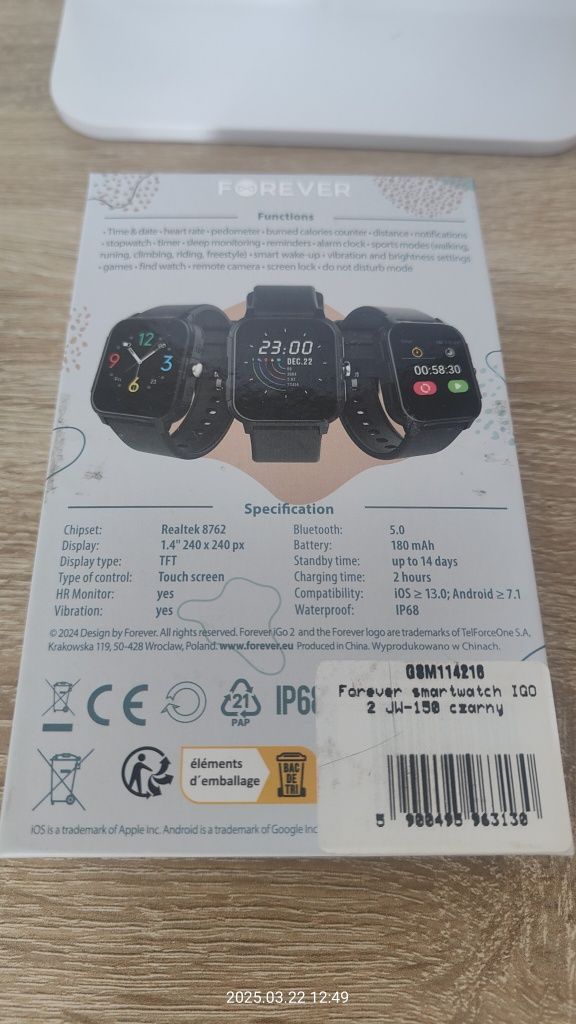 Smartwatch Forever iGO2