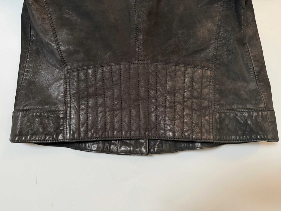 Skórzana kurtka, czarna ramoneska, Pepe Jeans, rozm. L