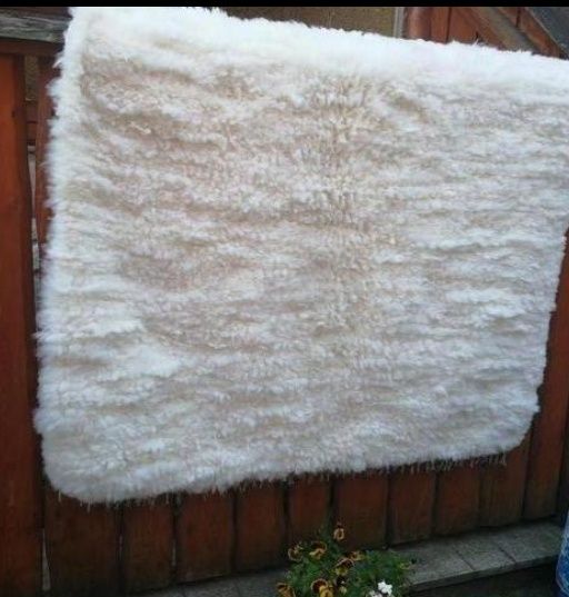 Piękny dywan biały naturalny!!!POLECAM