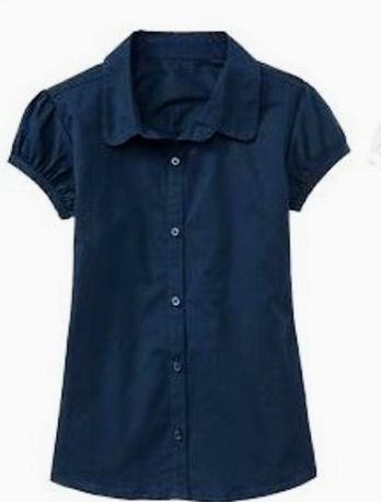 Школьная блузка с коротким рукавом на 8 лет