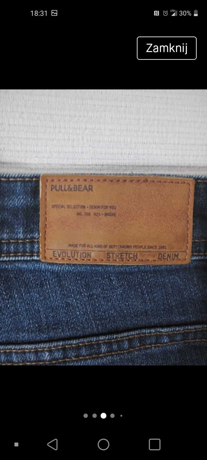 Spodnie dżinsy męskie Pull & Bear rozm. 40.