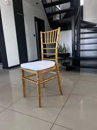 Krzesło Chiavari Tiffany złote, krzesła, pokrowce, stoły - wynajem
