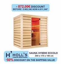 Sauna Hybrid Eccolo guaranteed quality -872€