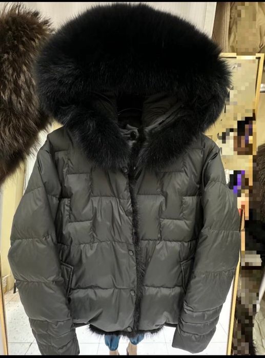 Пуховик жіночий,натуральне хутро,наповнювач(качиний пух)M,L,XL