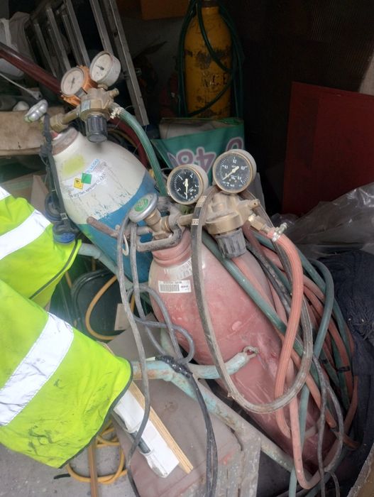 Butle tlen acetylen komplet węży spawalniczy z wózkiem