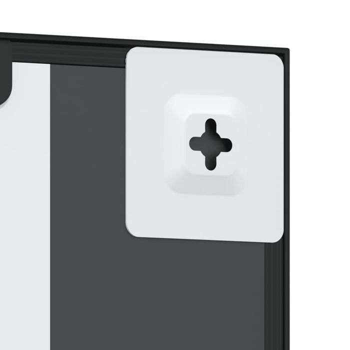 Vidaxl Lustro Ścienne, Czarne, 60X100 Cm, Prostokątne, Żelazo