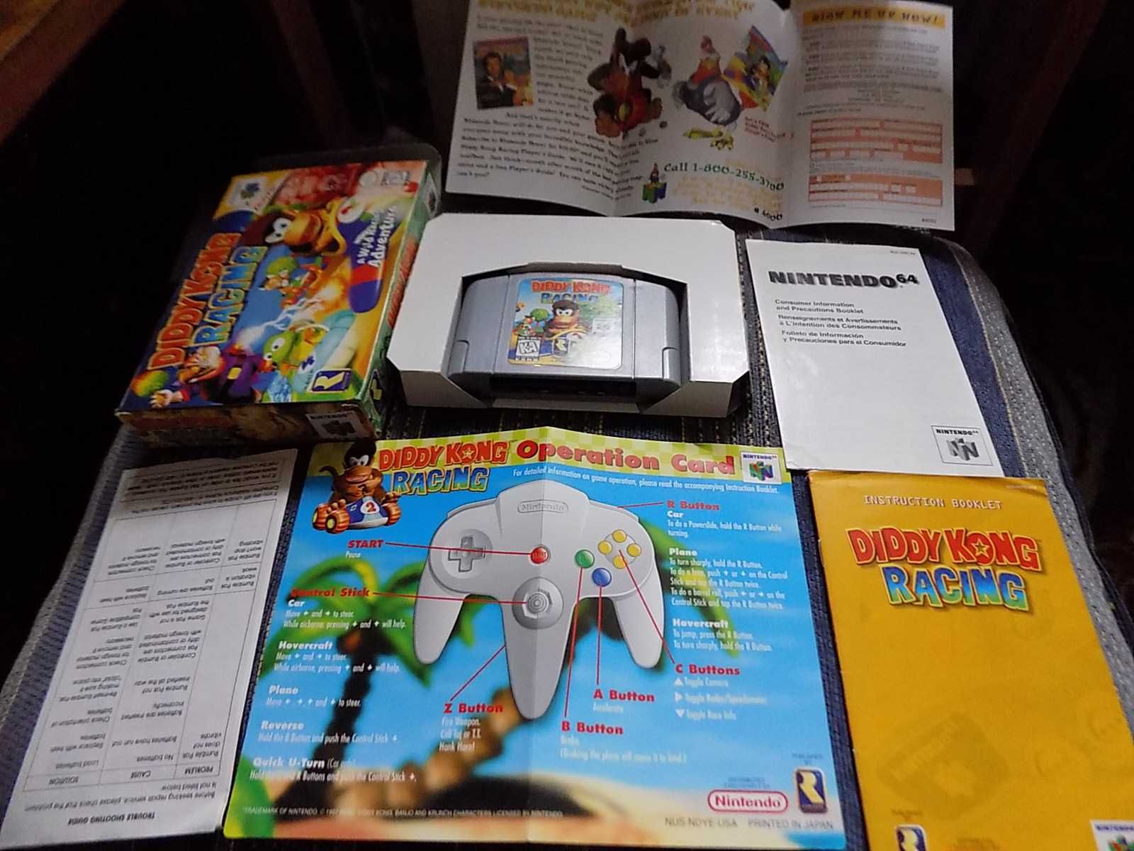 Diddy Kong Racing box 3xA - gra na konsolę z grafiką 3D, Nintendo 64!!