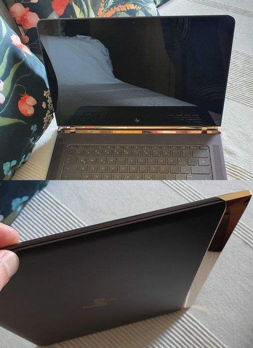 GOLD Windows11 HP Pro Spectre FHD wąski śliczny laptop Złoty usb-c SSD