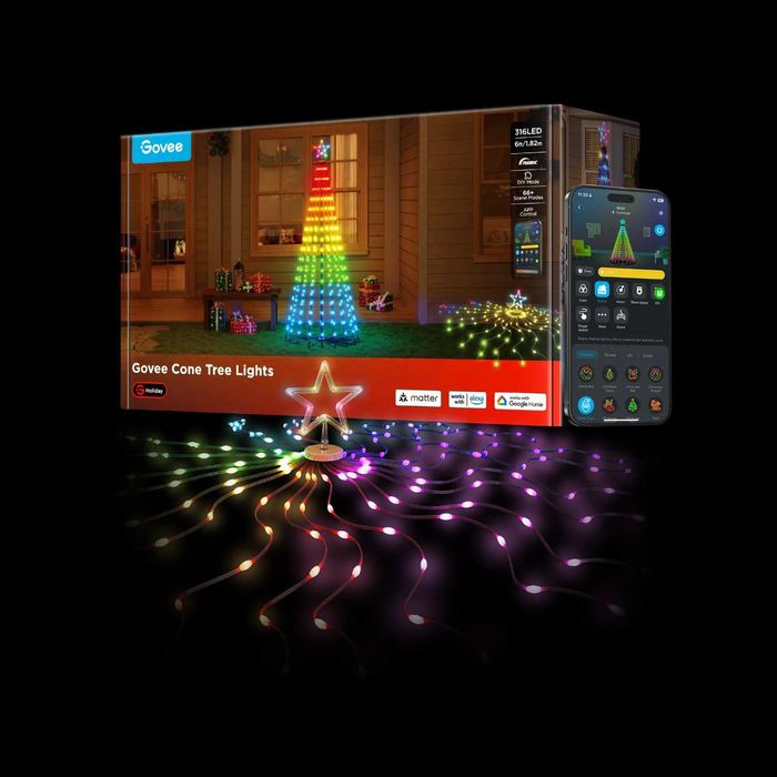 Govee Cone Tree Lights (LED ялинка для дому/вулиці)