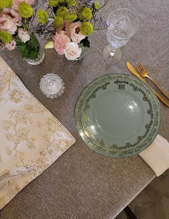 Лот посуда тарелки СССР с позолотой Крещатик диаметр 17,3 см и 19,5 см