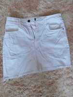 Юбка джинсова, білого кольору