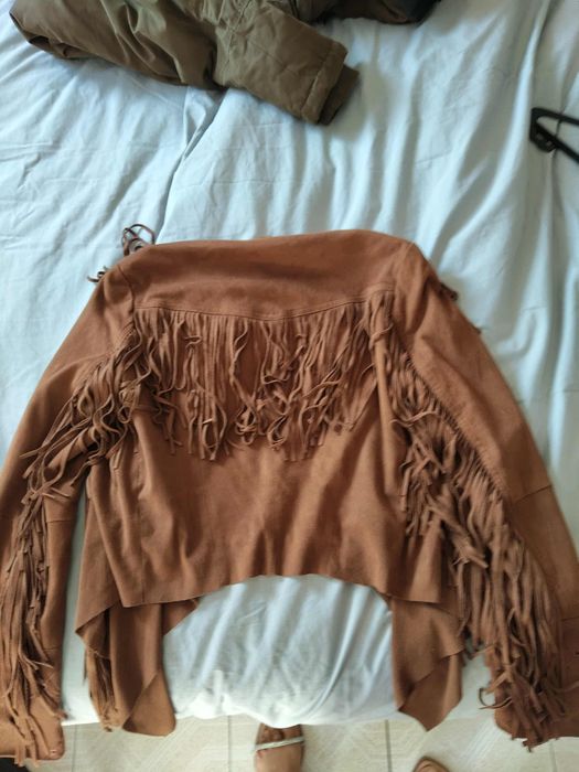 Jaqueta camisa castanho, tamanho 38