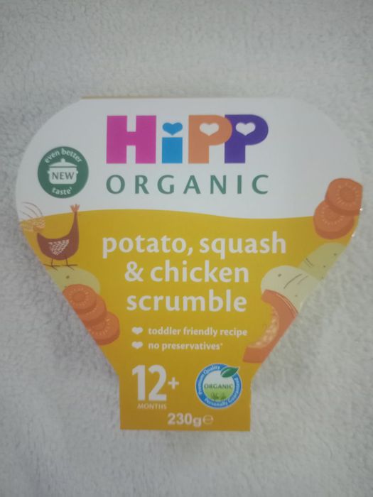 Дитяче пюре Hipp organic 12+ курка-овочі, м'ясо-овочі