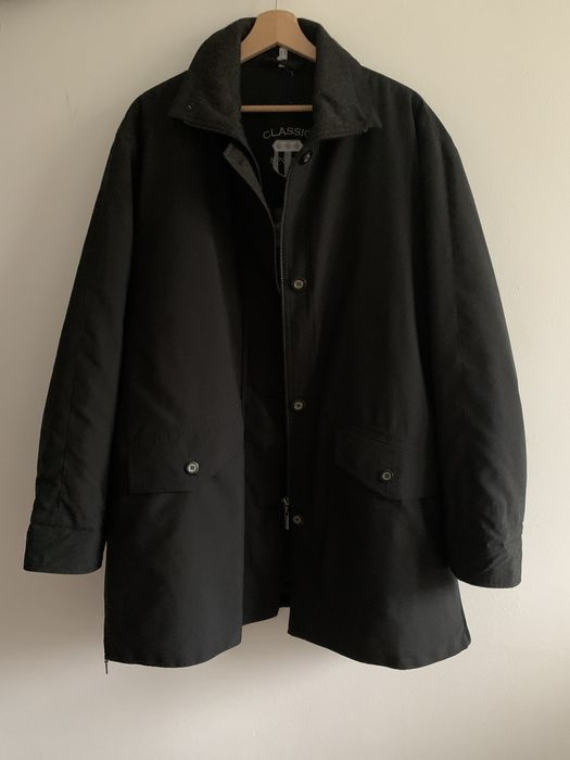 Czarna elegancka kurtka prosta męska 42 XL