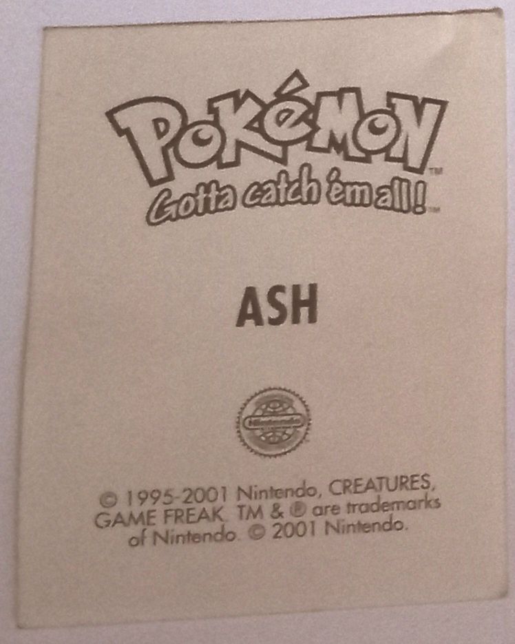 Oryginalna naklejka pokemon chipita chipicao trenerzy  Ash REWERS