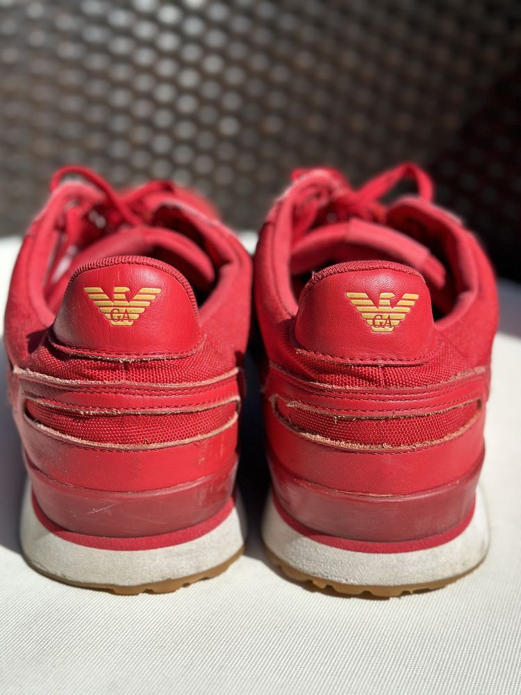 Sneakersy czerwone Armani Jeans 45
