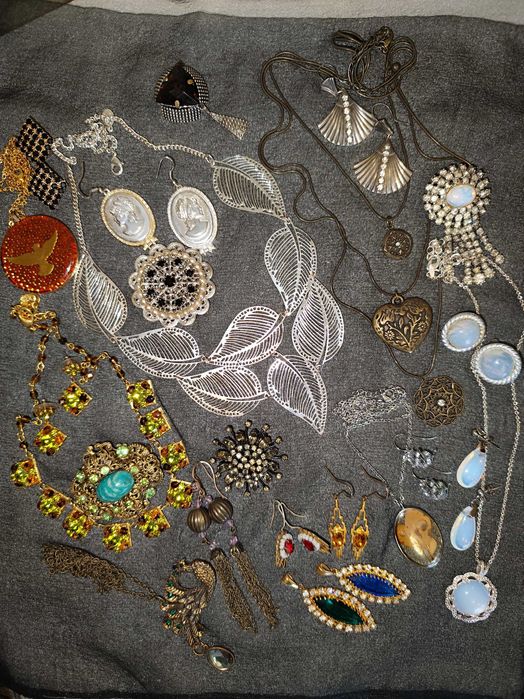 Брошь кольцо Чехия брошка янтарная  бусы сатин СССР браслет Дамаскин