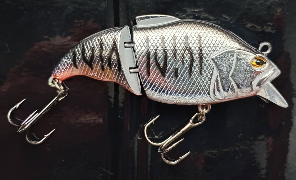 Wobler łamany Srebrna łuska grzechotka spinning oryg. pudełko