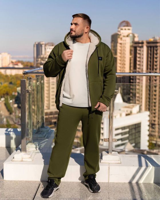 Мужской теплый спорт костюм с мехом/Чоловічий теплий костюм з хутром N