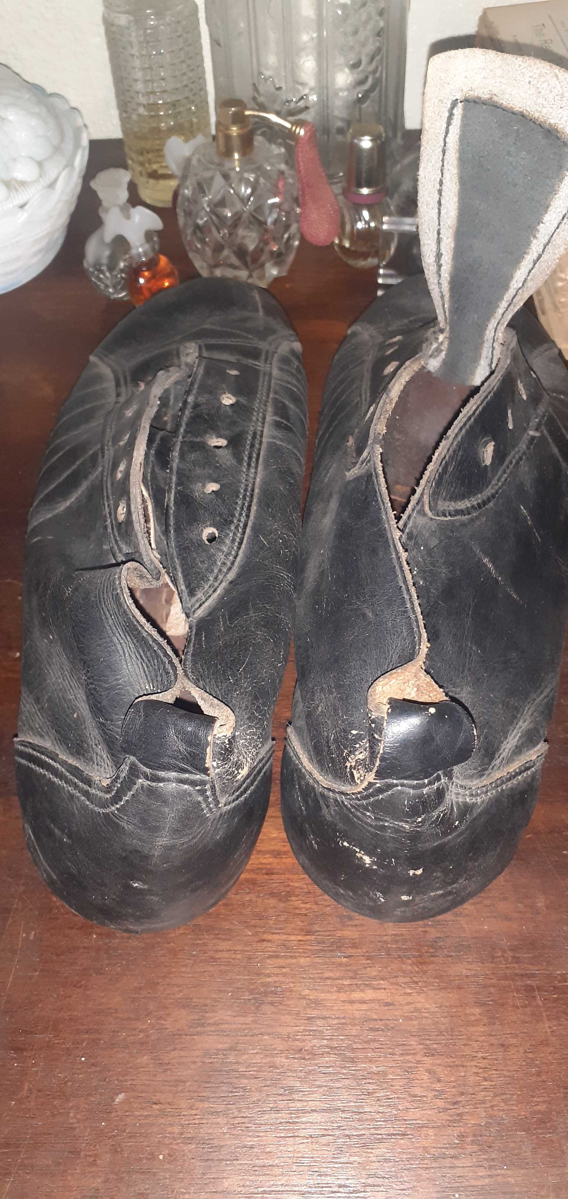 Botas de futebol de  pele vintage