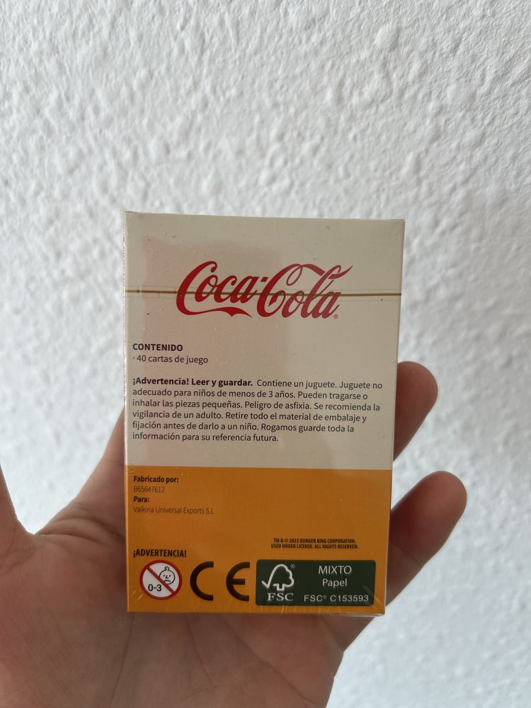 Karty do gry burger king , 40 cards, coca cola kolekcojenrska edycja