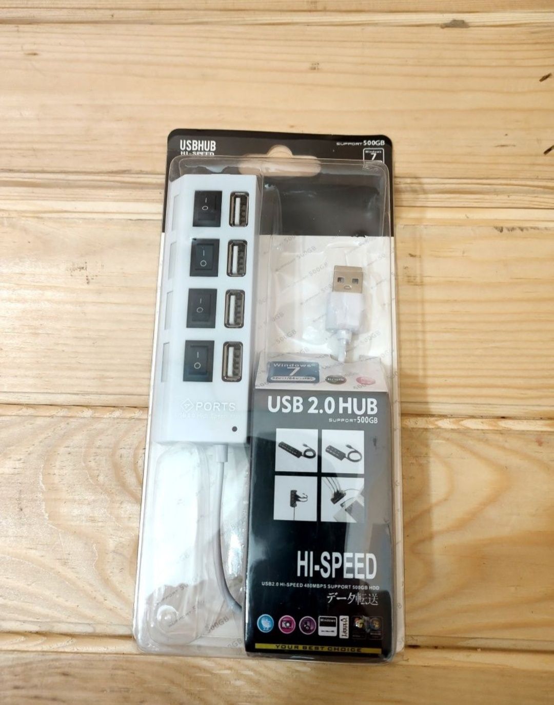 USB hub 4, 7 портов с выключателем