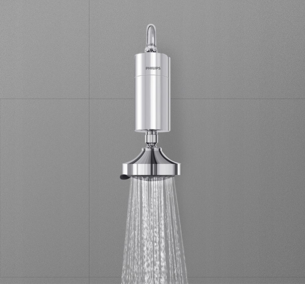 PHILIPS Filtr Prysznicowy do Wody Filtracja 50 000 L Chrom Filtr z KDF
