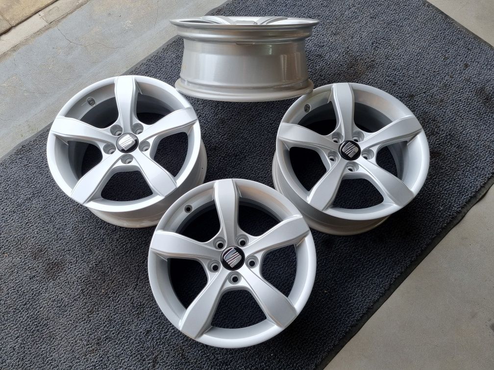 Seat 15" Nowe Felgi aluminiowe 5x100 Leon Ibiza Cordoba Toledo