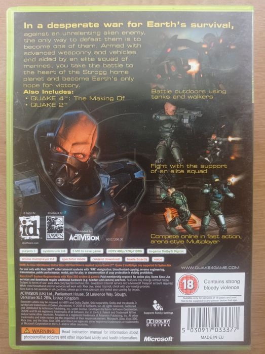 Xbox 360 QUAKE 4 + 2