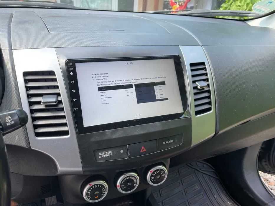 Radio Android 12 Mitusbishi Outlander 2005/2011 gps wifi Peugeot 4007