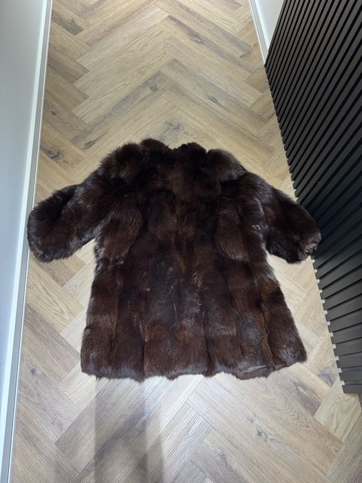 Futro z lisa ,ciemny brąz/czekoladowe