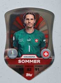 Karta piłkarska chrome pro elite shield Yann Sommer euro 2024 topps
