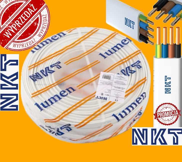 Przewód  NKT instal lumen 4x1,5 YDYpżo 450/750V ZAPRASZAM