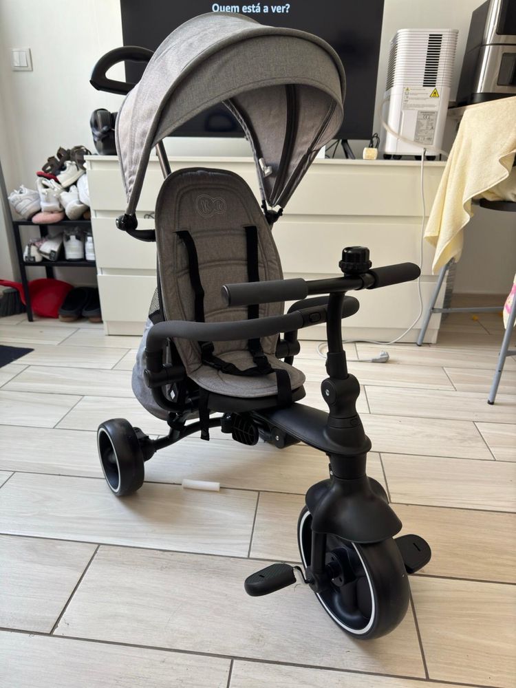 Triciclo KINDERKRAFT Jazz (Dobrável - Cinzento)