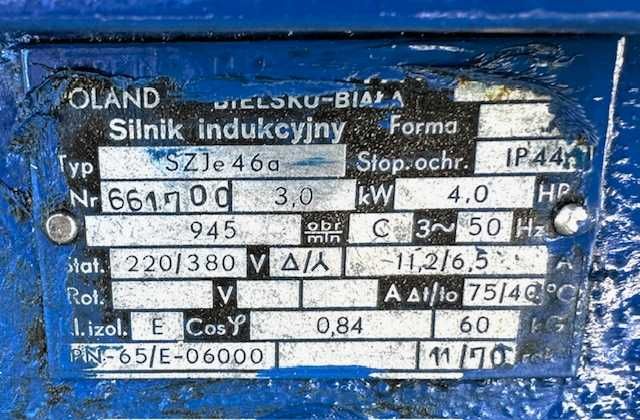 Silnik elektryczny 3 kW 945 obr/min