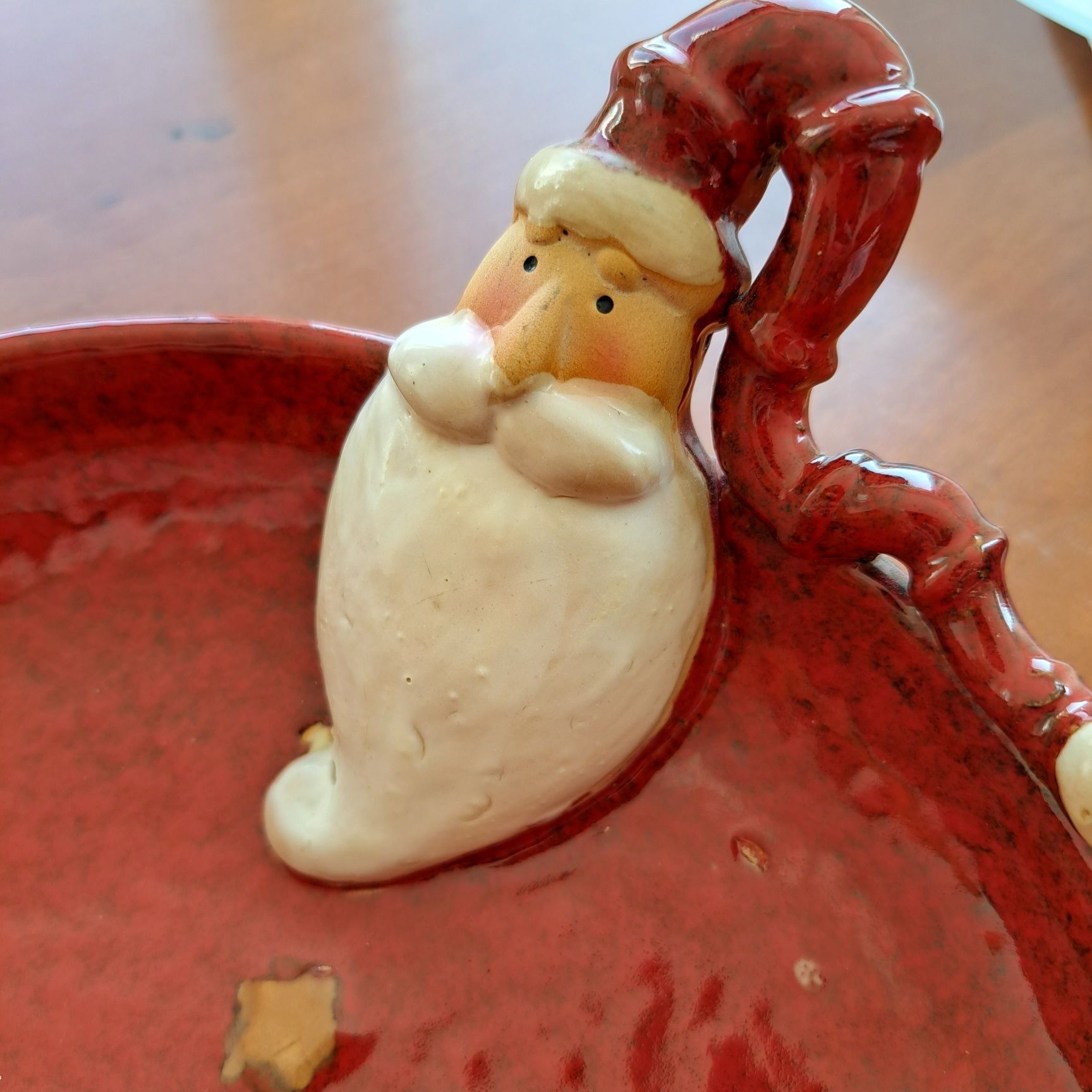 Mikołaj 1 patera talerz dekoracyjny na święta ceramika szkliwiona