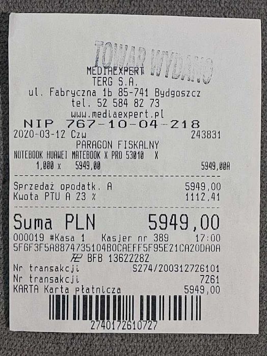 HUAWEI MateBook X Pro (53010CRD)