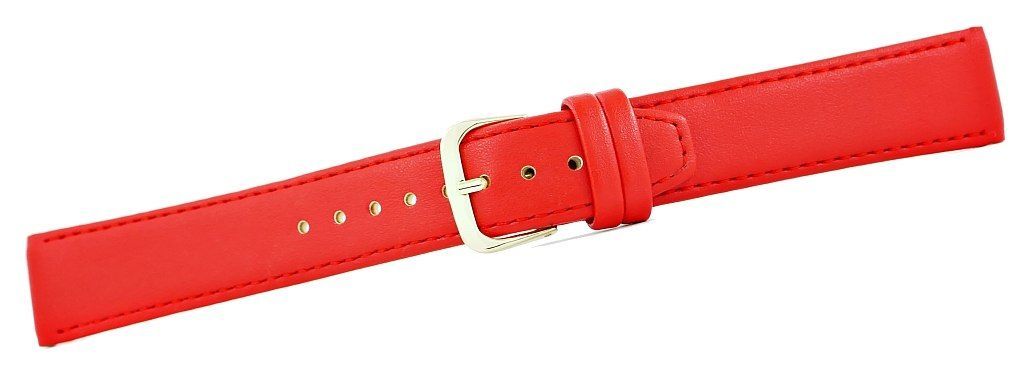 pasek do zegarka classic - skóra 20 mm 4999-20xxl-4z czerwony