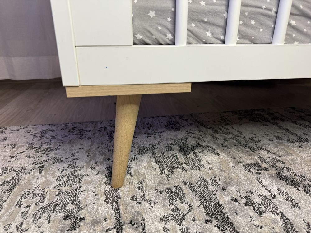 Łóżeczko klupś sofie białe 60x120 cm plus materac