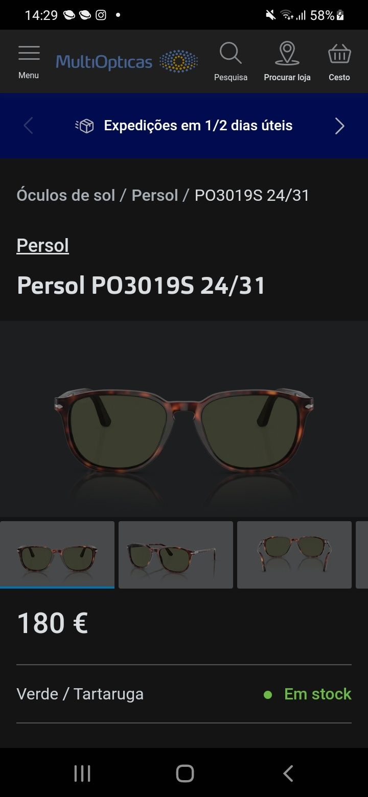 Oculos "PERSOL"  ler descrição