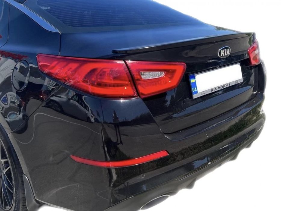Спойлер лип  Kia Optima 2014-2015 ABS пластик, колір чорний глянець