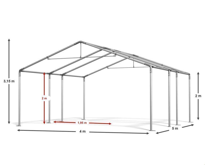 Namiot Ogrodowy 4x5x2m Imprezowy Nowy Wysyłka Gratis altana I 240 S