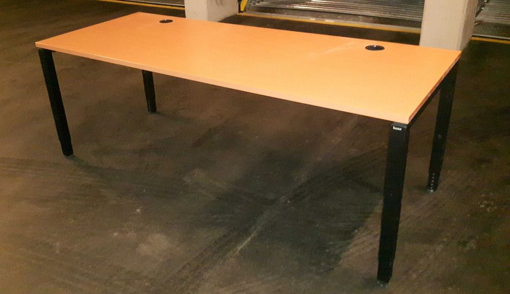 Nowoczesny podwójny stół biurowy 200x80cm - solidne wykonanie