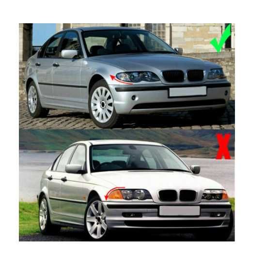 Nerki Grill BMW 3 E46 4D LCI Czarny Połysk