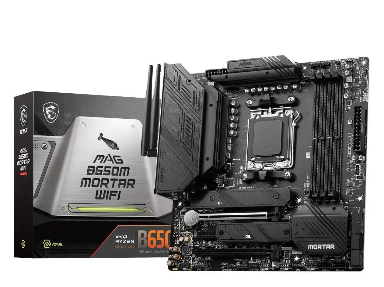 MSI MAG B650M MORTAR WiFi (AM5 DDR5) Материнська плата НОВА!