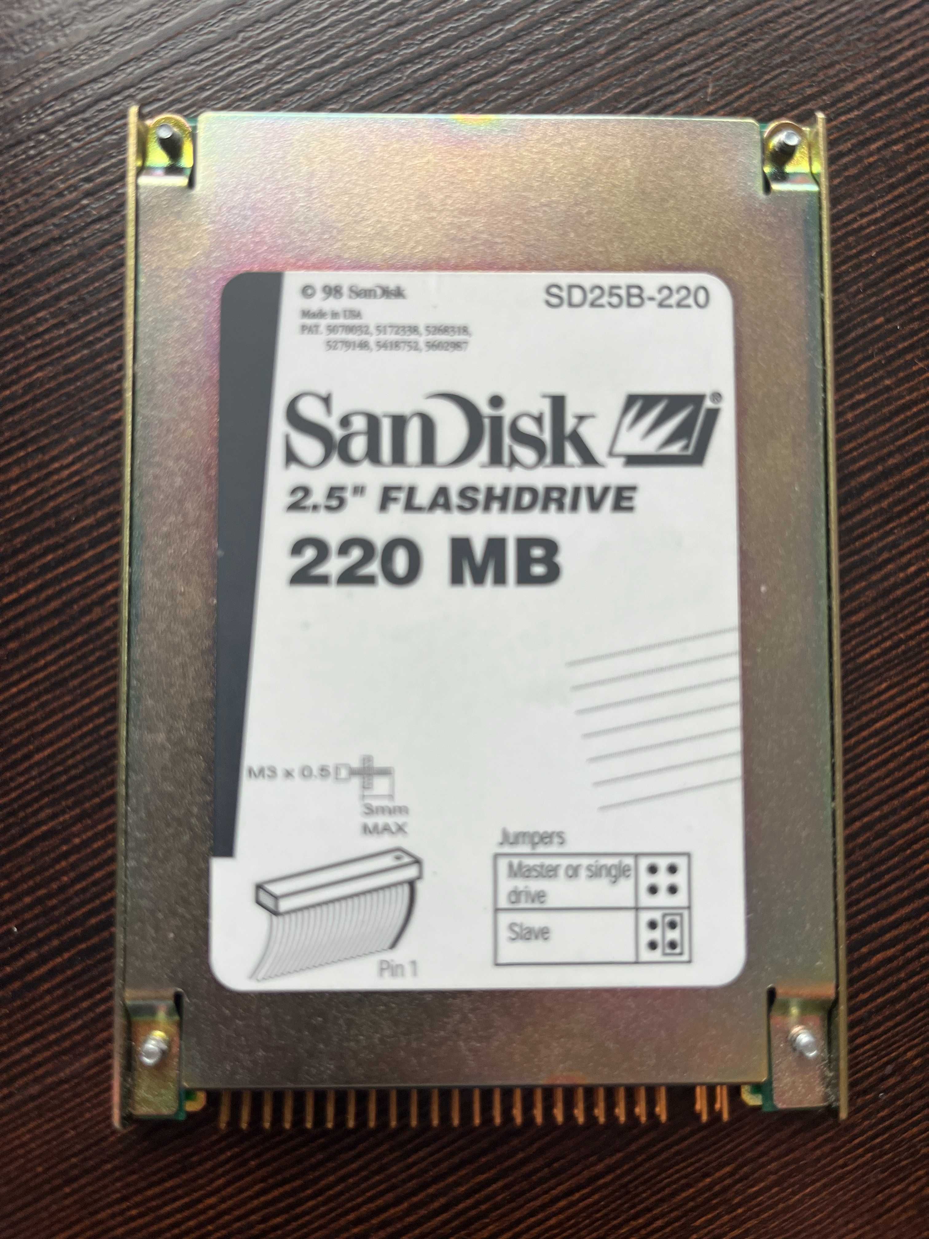Dysk Flash SANDISK 220MB SD25B-220 2.5'' PATA
