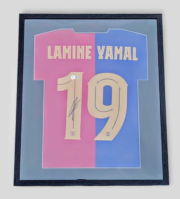 ! AUTOGRAF Lamine YAMAL koszulka z AUTOGRAFEM FC Barcelona Beckett