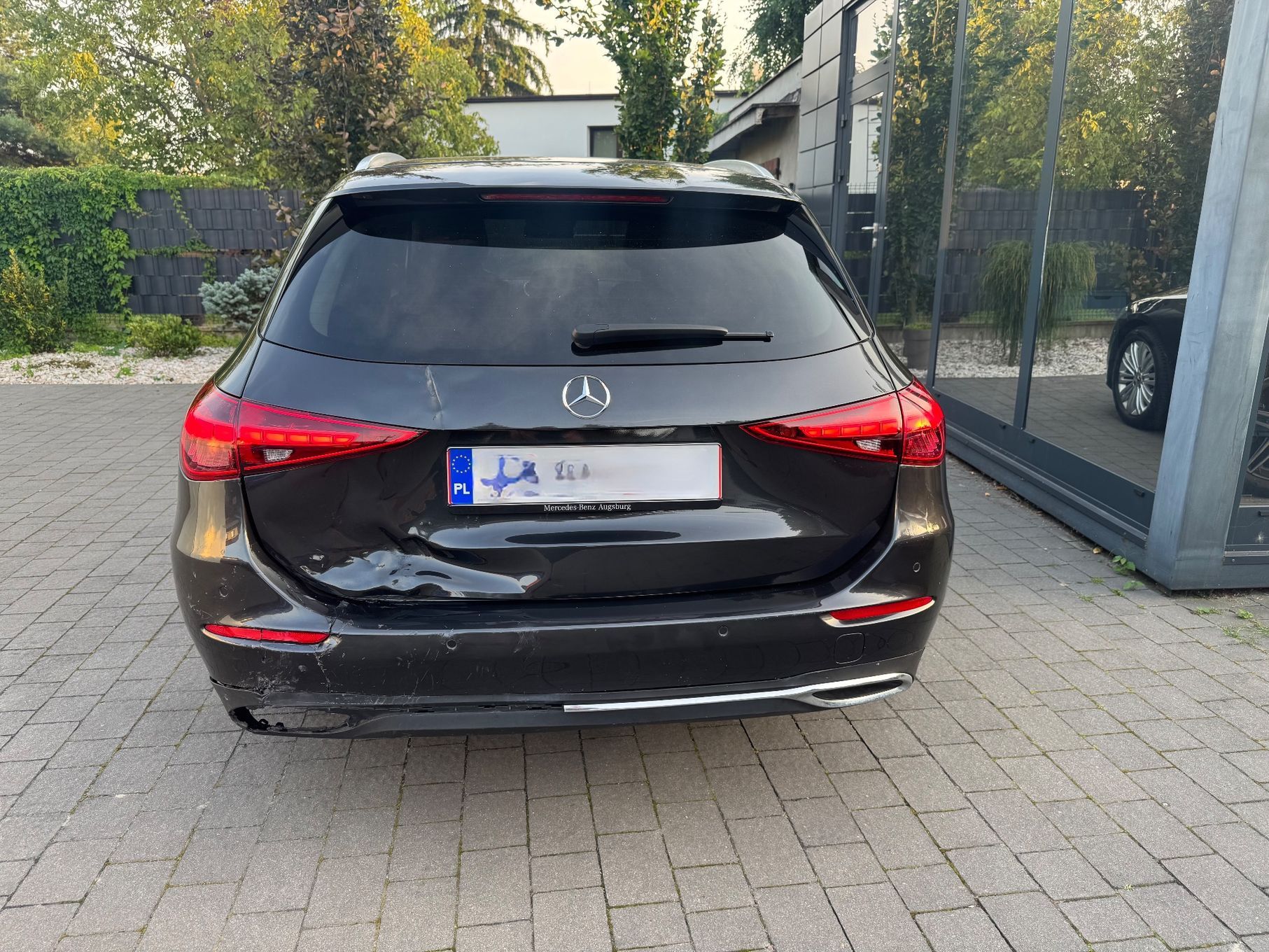 Mercedes-Benz Klasa C 220d 200km automat bogate wyposażenie z Niemiec opłacony lekko uszkodz