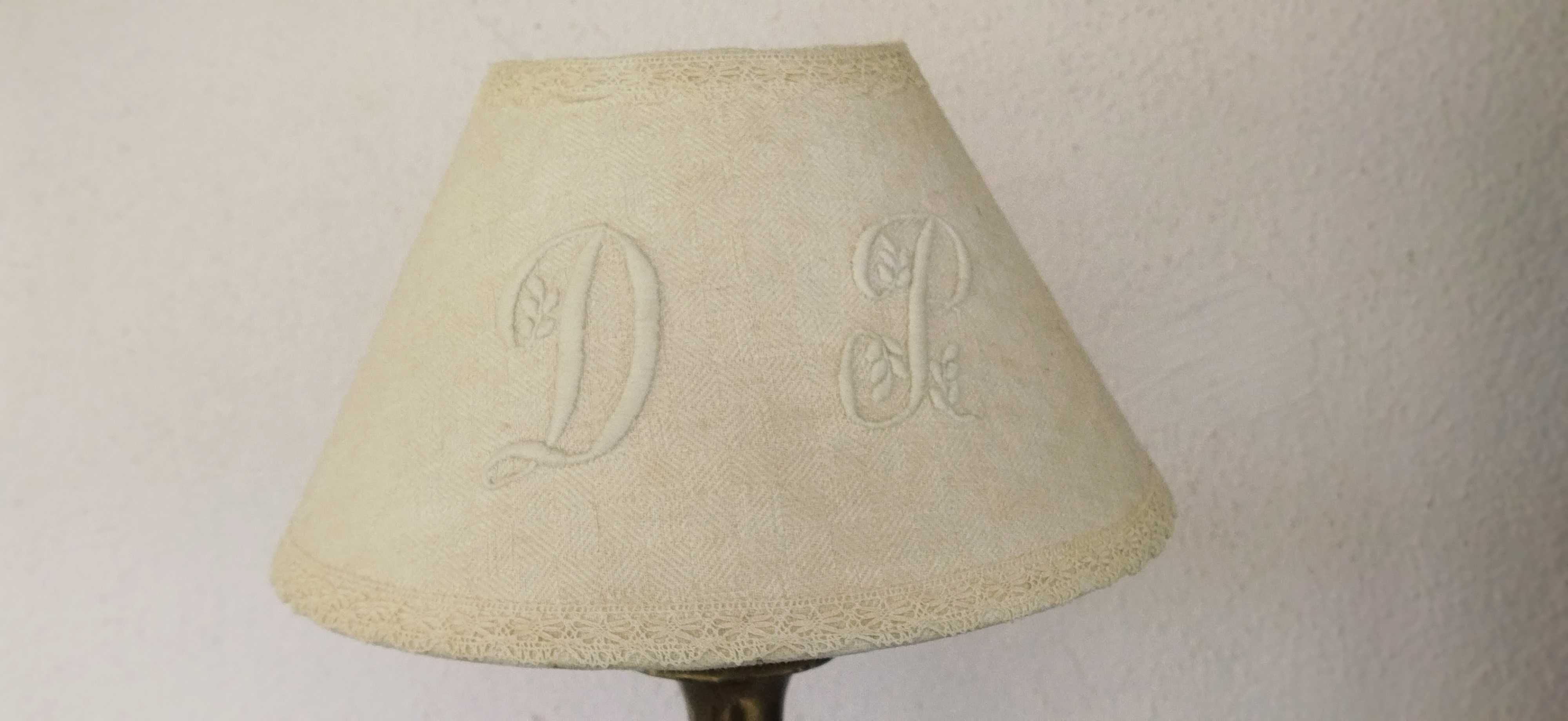 Лампа бронзовая.Абажур тканевый.42×22 см.Франция